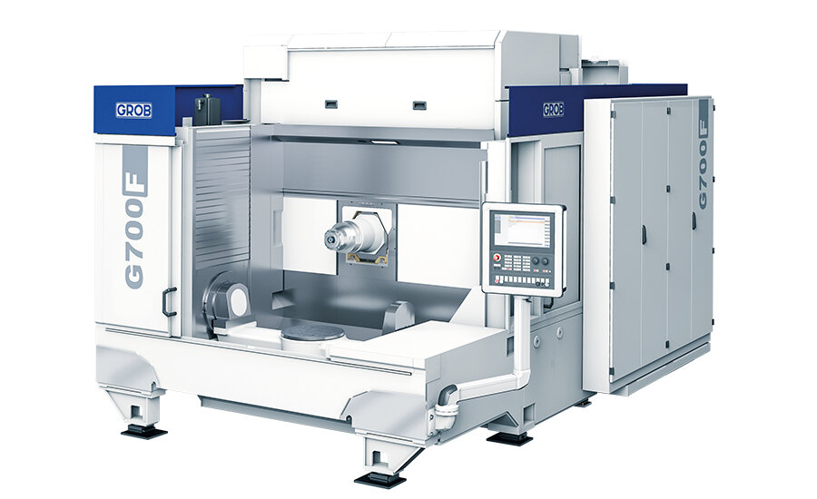 Die G700F von GROB zeigt eine robuste Bauweise und innovative Technologie, ideal für anspruchsvolle Fertigungsprozesse.