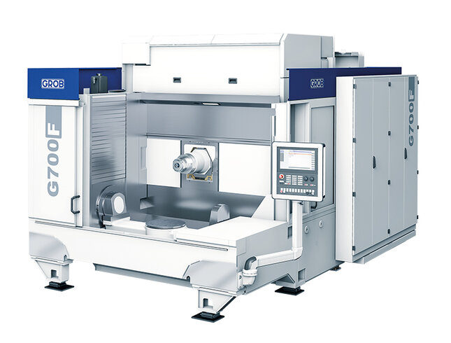 Die G700F von GROB zeigt eine robuste Bauweise und innovative Technologie, ideal für anspruchsvolle Fertigungsprozesse.