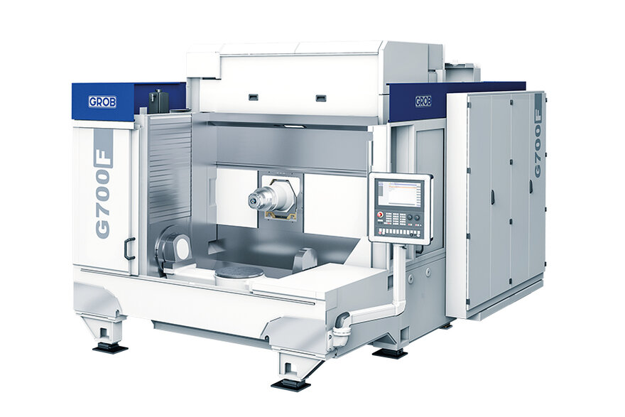 Die G700F von GROB zeigt eine robuste Bauweise und innovative Technologie, ideal für anspruchsvolle Fertigungsprozesse.