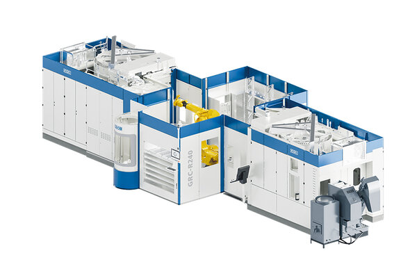 Die GROB-Roboterzelle GRC-R240 vereint innovative Technologie und Automatisierung, um die Effizienz in der industriellen Produktion zu steigern.