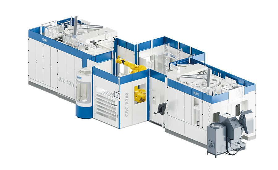 Die GROB-Roboterzelle GRC-R240 vereint innovative Technologie und Automatisierung, um die Effizienz in der industriellen Produktion zu steigern.