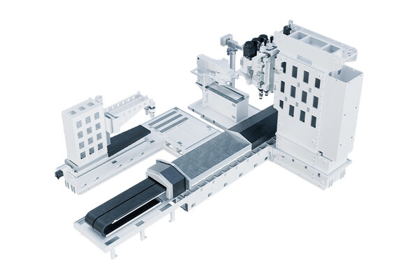 GROB-Technologie zur Bearbeitung von Zylinderbohrungen, die durch ihre modulare Bauweise Flexibilität in der Produktion bietet.