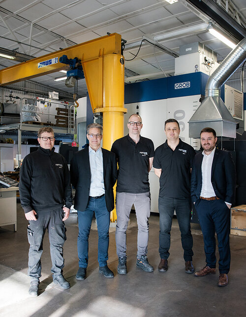 Gruppenbild mit Formteknik Värnamo, Johan Nordström und Grob