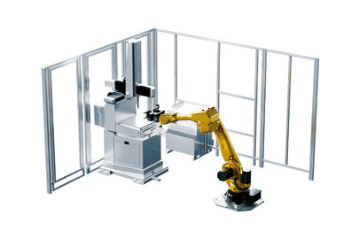 Detailansicht einer Messstation für Roboterzellen