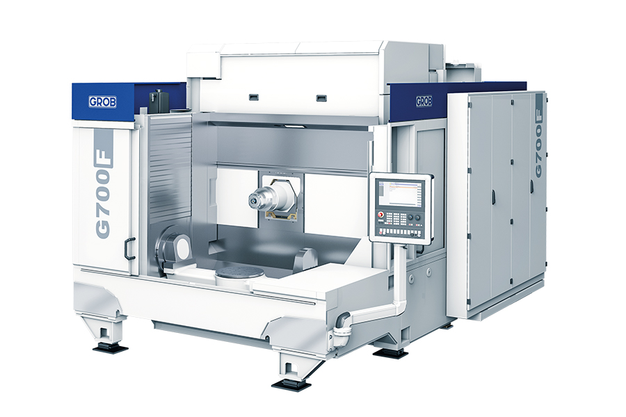 Die G700F von GROB zeigt eine robuste Bauweise und innovative Technologie, ideal für anspruchsvolle Fertigungsprozesse.
